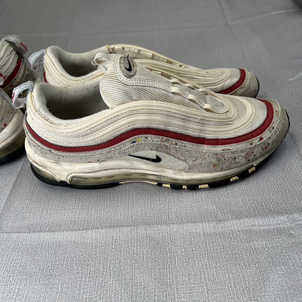 Nike Air Max 97 Retro OG Men’s 11.5 Sail University Red 312834-102 2-pairs Used - Picture 5 of 12